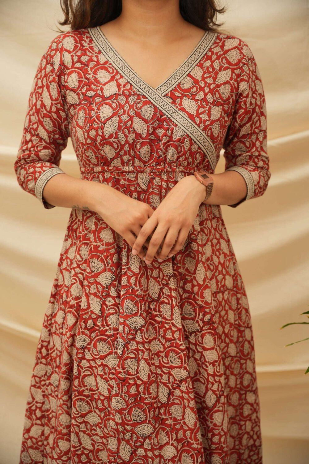 Cinnamon Sway Ajrakh Maxi dress - Image 4