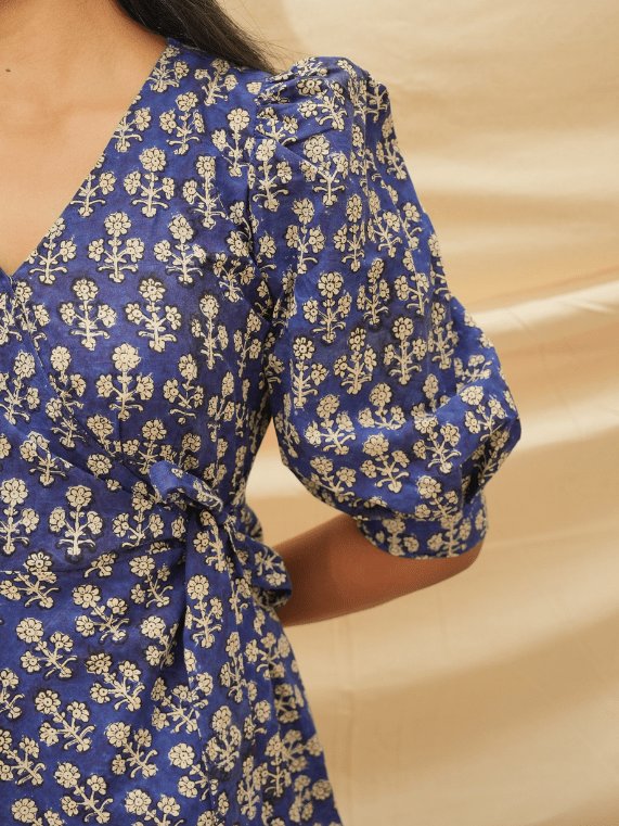 Summer nights Indigo wrap dress - Image 4