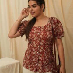 Cinnamon Sway Ajrakh Blouse