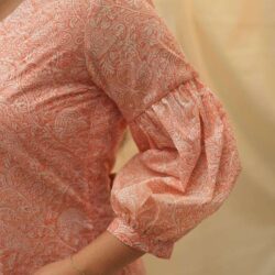 Penelope Shirt Dress in Sunset Peach - Image 3