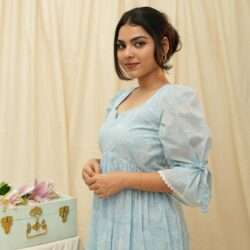 Francesca Midi Dress in Baby Blue