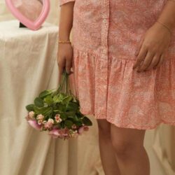 Penelope Shirt Dress in Sunset Peach - Image 2