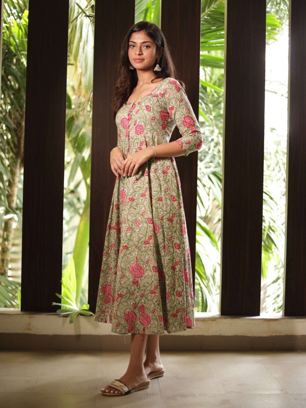 Magnolia Midi dress in Sage Green - Image 2